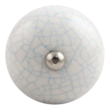 White Turquoise Crackle Ceramic Wine Stopper